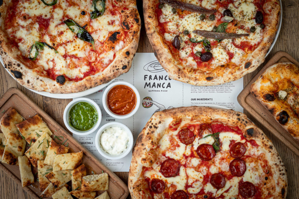 Pizza and sides bundle at Franco Manca